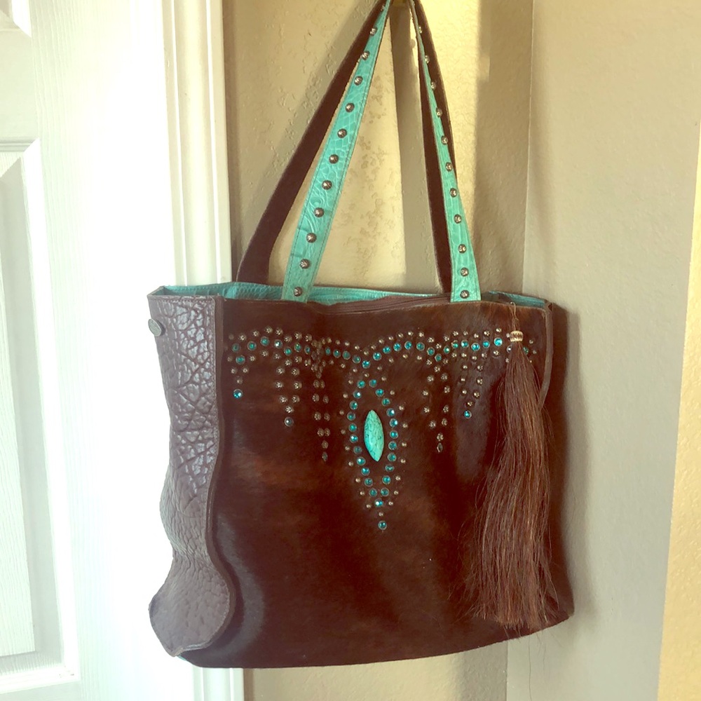 Cowhide tote